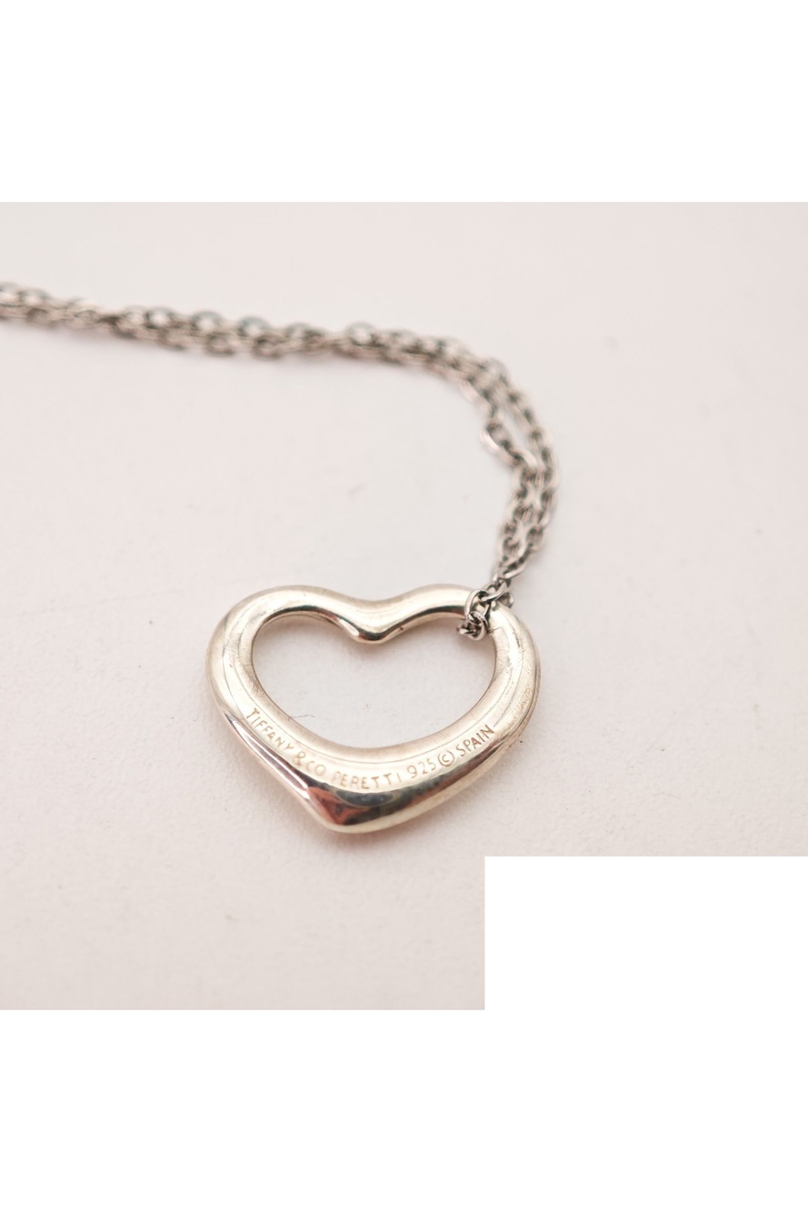 Tiffany & Co Open Heart Necklace Silver